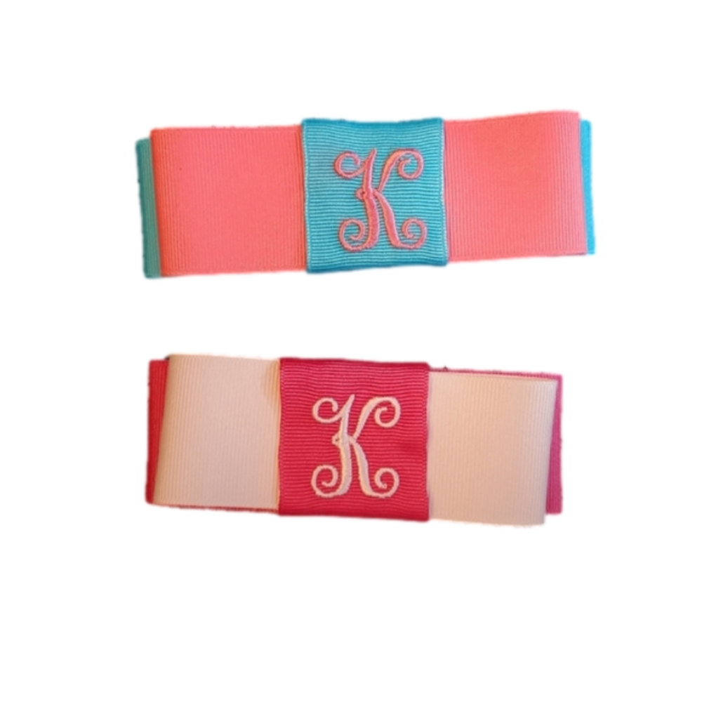 "K" Monogram Hairbows
